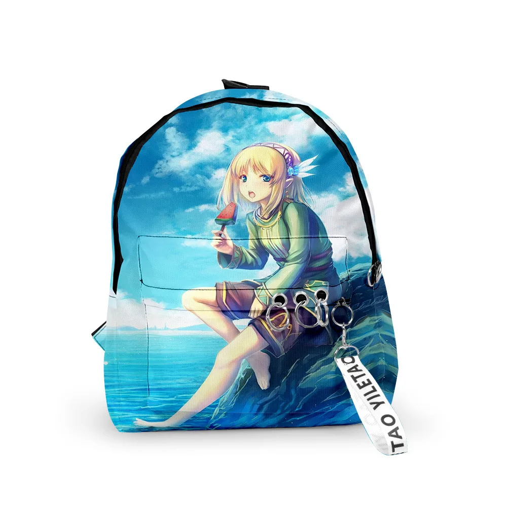 Classic Popular WORLD OF LEADALE Backpacks Boys/Girls School Bags 3D Print Keychains Oxford Waterproof Cute Small Backpacks