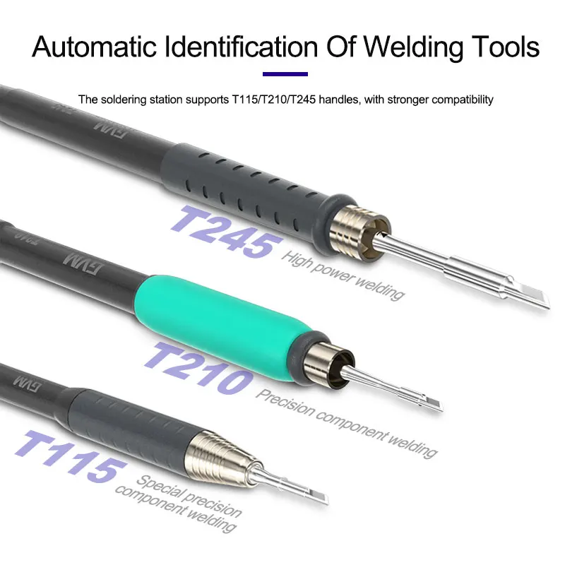 GVM H3 3-in-1Rework StationT210/T245/T115 Handle Available High Voltage 80W Intelligent Welding Station Automatic Sleep Welding