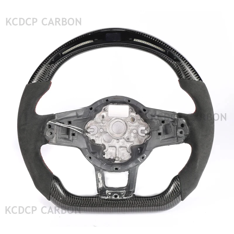 For Volkswagen Golf 7.5 GTI MK7 VW Polo GTS GTD GTE Scirocco R Passat CC R-Line LED  Carbon Fiber Steering Wheel