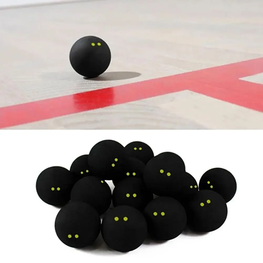 1Pc Squash Ball Two-Yellow Dots palline di gomma sportive a bassa velocità allenamento professionale concorso Squash Ball Player strumento di allenamento