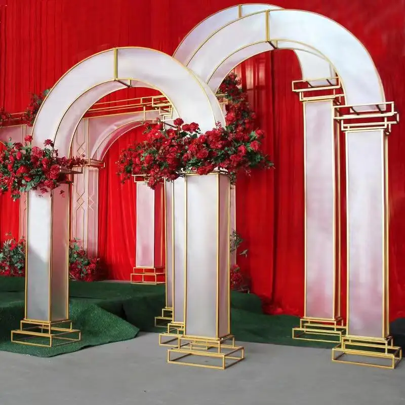 

#@Golden Iron Door Arches for Wedding Decorations