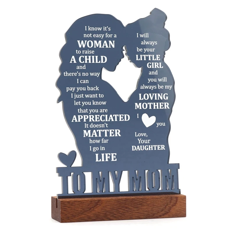 Acrylic Mother Silhouette Logo Decoration Home Decoration Ornaments Mother And Daughter Hug Decorations