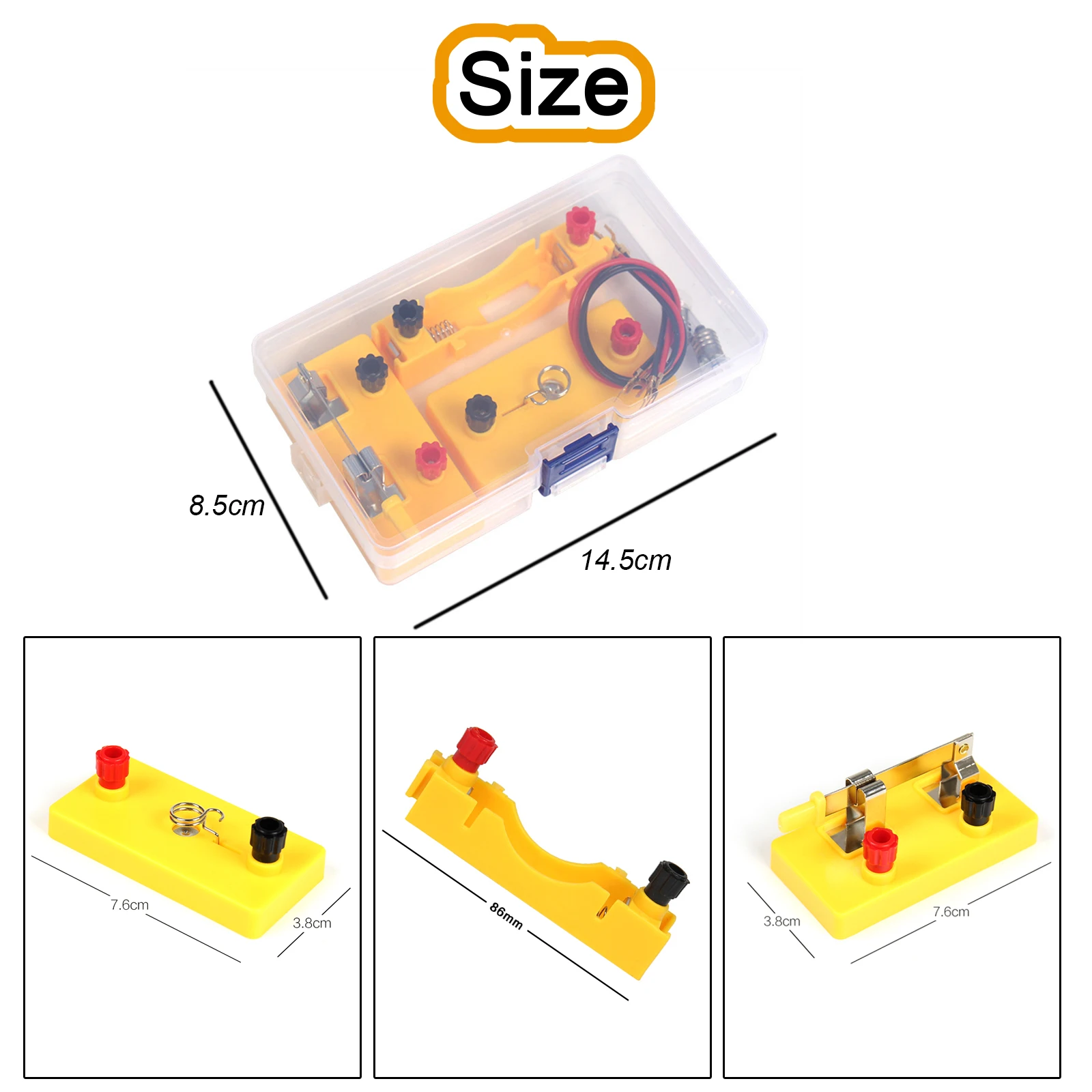 Kit d\'apprentissage de circuit électrique de base bricolage pour enfants, jouets de physique, expérience STEM, fuchsia, jouet AV pratique