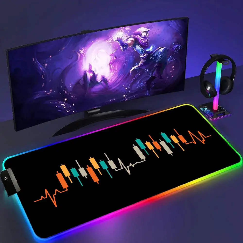 

Коврик для мыши с подсвечником RGB, игровой коврик для мыши, аксессуары для геймеров, большие коврики для мыши со светодиодной подсветкой, коврик для ПК, компьютерного стола с подсветкой