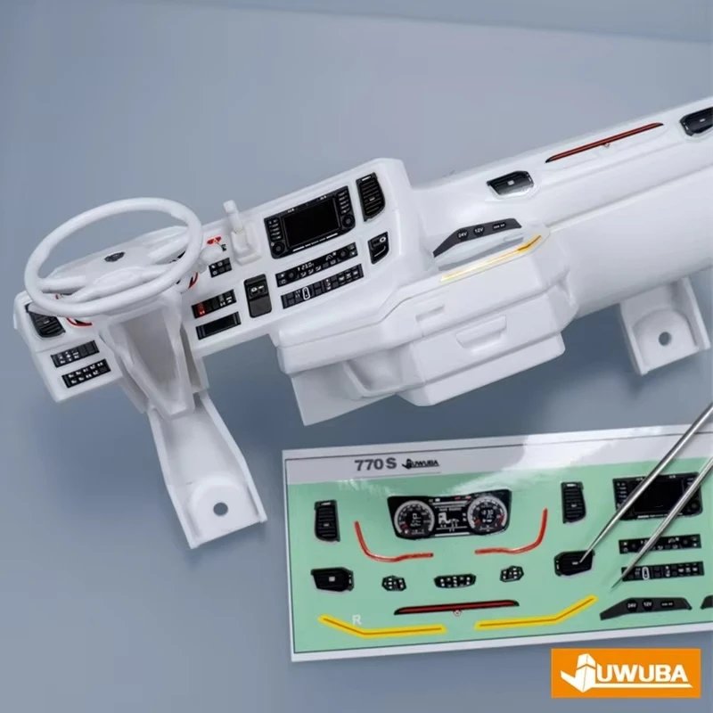 770S 1:14th RC Truck Dashboard Sticker For Tamiya 1/14 RC Tractor Truck Tipper 770S Series 56368 56371 56379 4x2 6x4 8x4 Parts