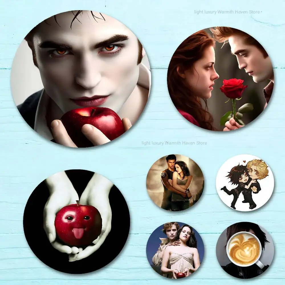 

Hot TV The T-Twilight Wooden Coasters 10cm Round Cosplay Fans Collect Friends Gifts