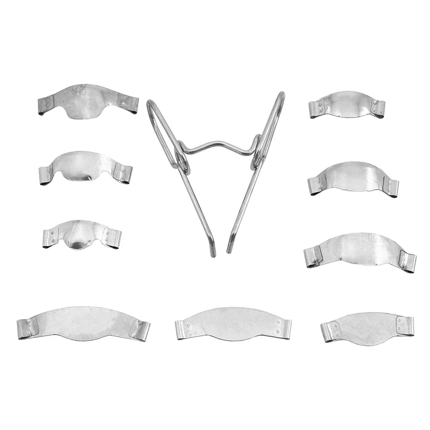 Matrices dentaires avec 105 clips, 100 pièces/boîte, bandes métalliques sectionnelles profilées, anneaux de remplacement complet des dents