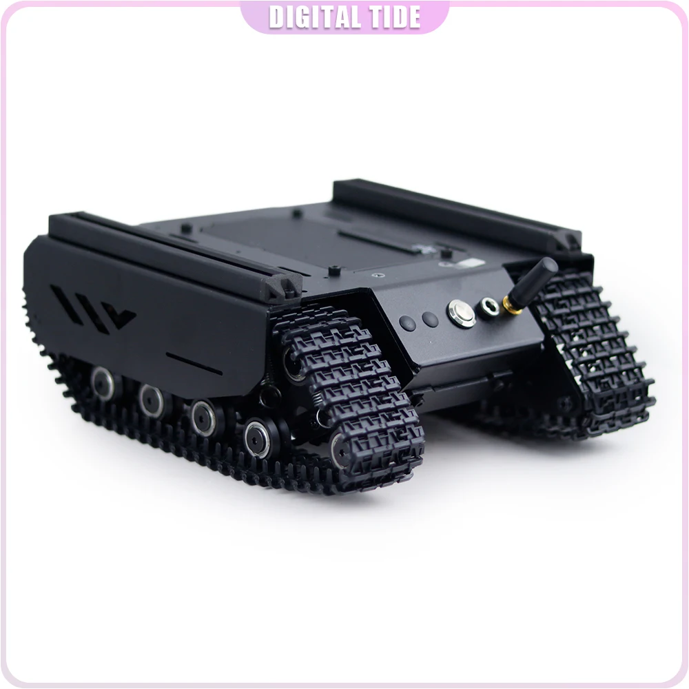 

Масштабируемое внедорожное гусеничное шасси мобильного робота UGV поддерживает различные верхние компьютерные пары для скалолазания.
