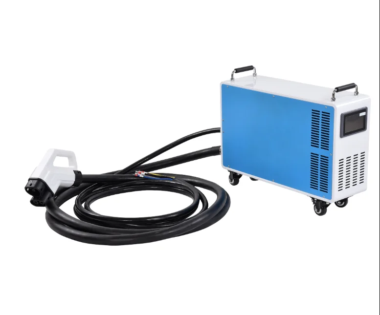 20KW Portable DC Charging Station with CCS/GBT/CHAdeMO Charging Plug for EV Cars DC Socket Movable 1000V Fast Charging Station