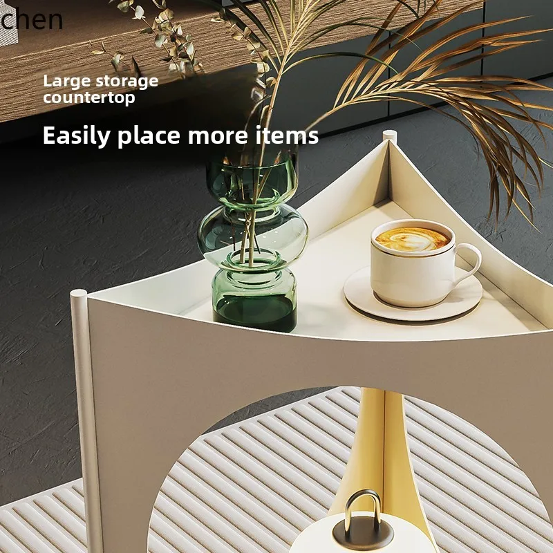 PYH modern simple light luxury triangular living room sofa movable coffee table modern living room decoration