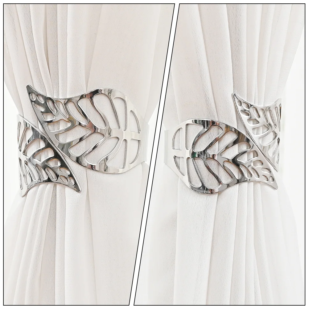 2 قطعة سبائك الستار جوفاء ورقة الستار تحديد أبازيم تصميم لا لكمة اللازمة لغرفة المعيشة غرفة نوم اكسسوارات الديكور المنزل