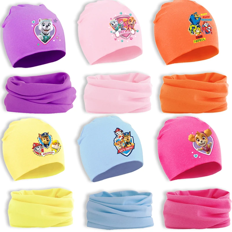 Paw Patrol Kids Kawaii Hoed Sjaal Sets Anime Cartoon Winter Warm Windscherm Mode Leuke Cap Kraag Pak Kinderen Verjaardagscadeautjes