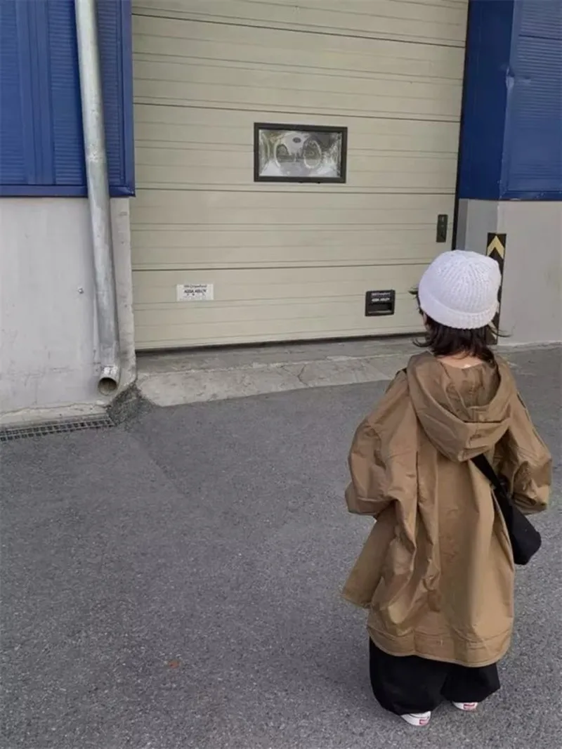 2023 nuovi ragazzi ragazze autunno cappotto vestiti nuovi bambini versione coreana della giacca a vento bambino stile straniero 2 4 6 8T