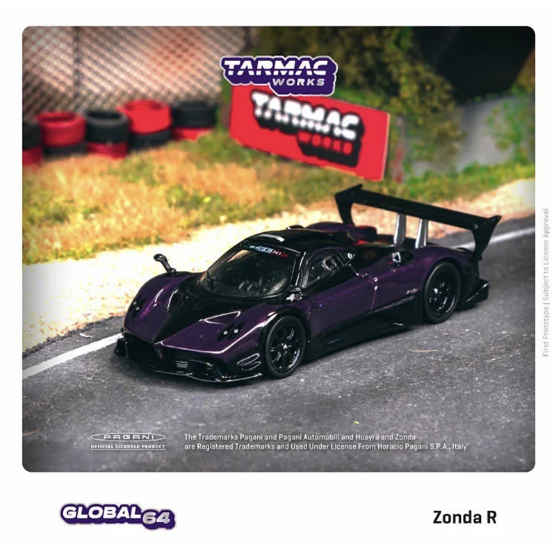 

TW In Stock 1:64 Zonda R Viola PSO Purple Alloy Diorama Car Model Collection Miniature Carros Toys Tarmac Works