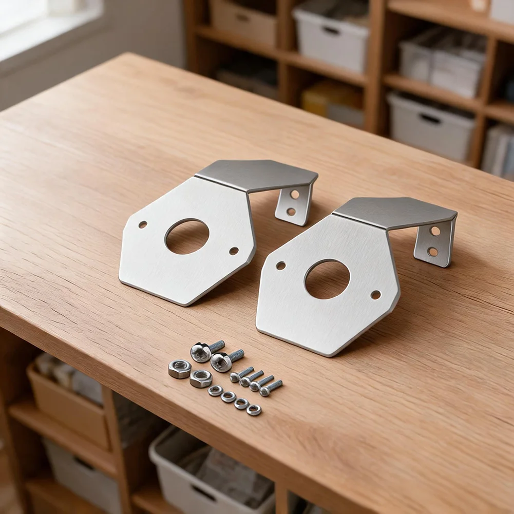 2 Pack Stainless Steel Brackets for Watermelon Lights with Multiple Mounting Hole Options for Custom Angle Adjustment