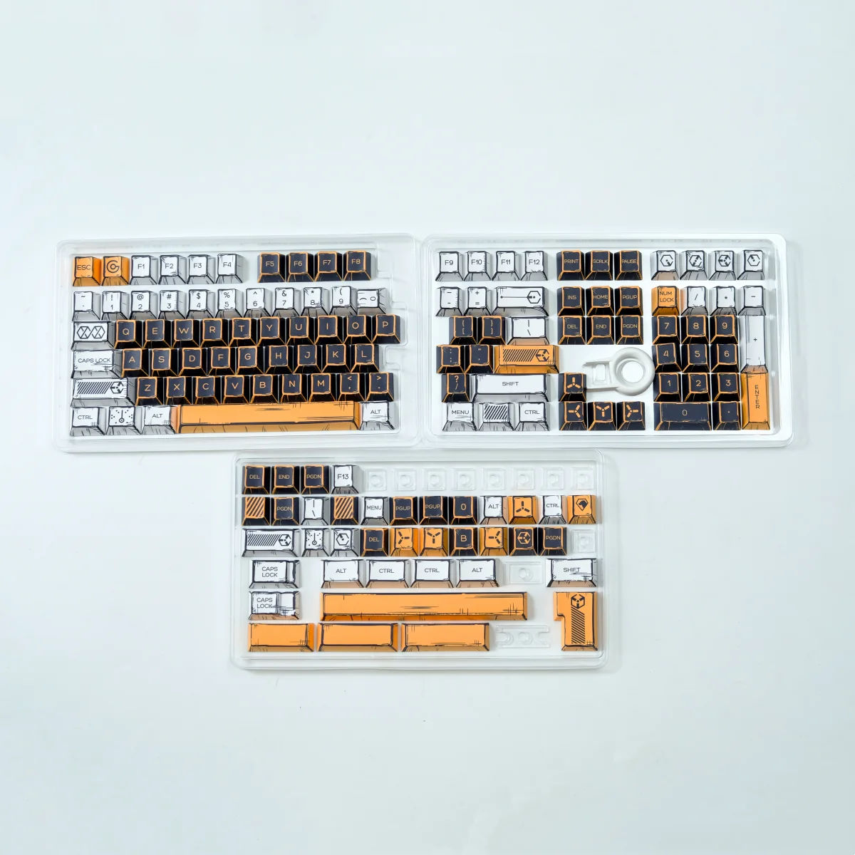 Comic Virtual War PBT Cherry Keycaps Dye Sub Keycap For MAD 60 68 Magnetic Keyboard Mechanical Keyboard Custom Key Caps Set - Image 5