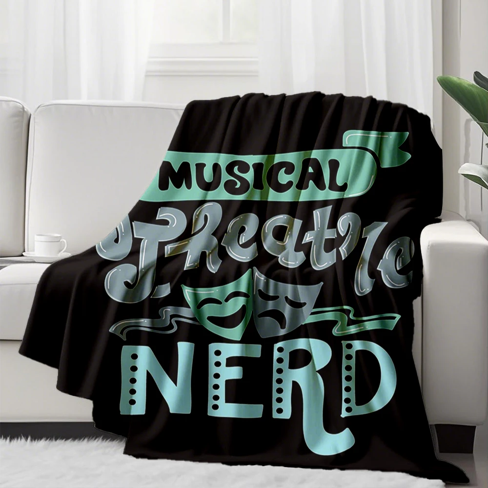 

Flannel Multi-use Blanket Musical Theatre Nerd Rustic throw throw blanket non fading resistant breathable Blankets for Children