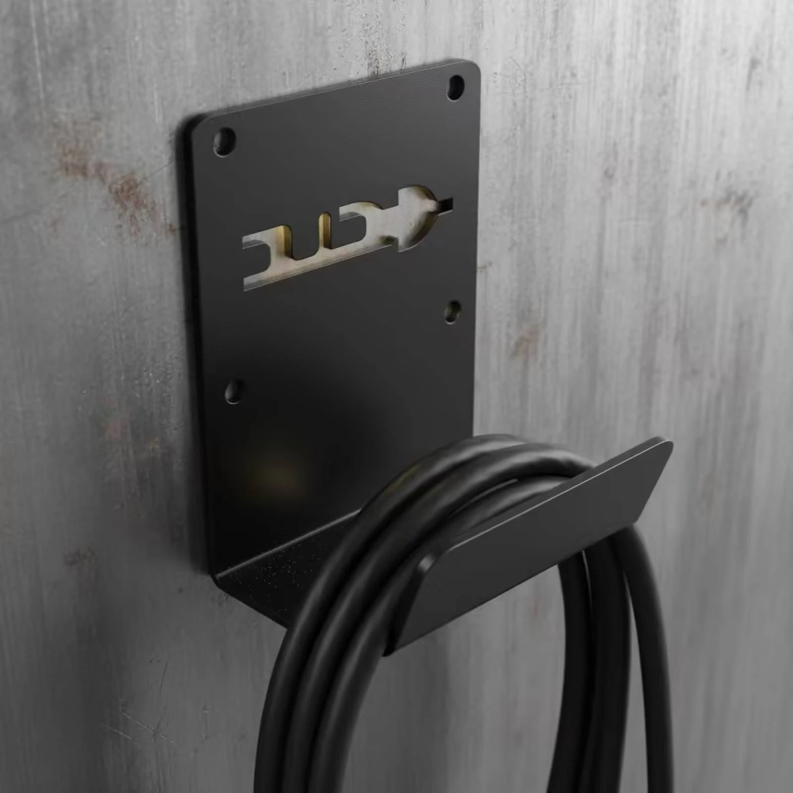 

Electric Vehicle Charging Cable Hook Indoor Outdoor Use Charging Station Mount Hook Wall Mount Charger Holder Thick Metal Car