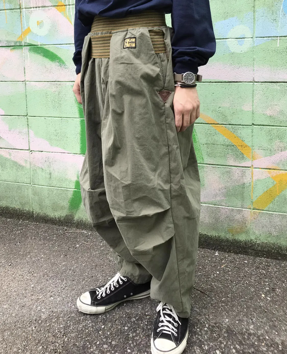 

2024 KAPITAL Japanese casual pentagonal pure cotton pleated elastic paratrooper pants KZ04