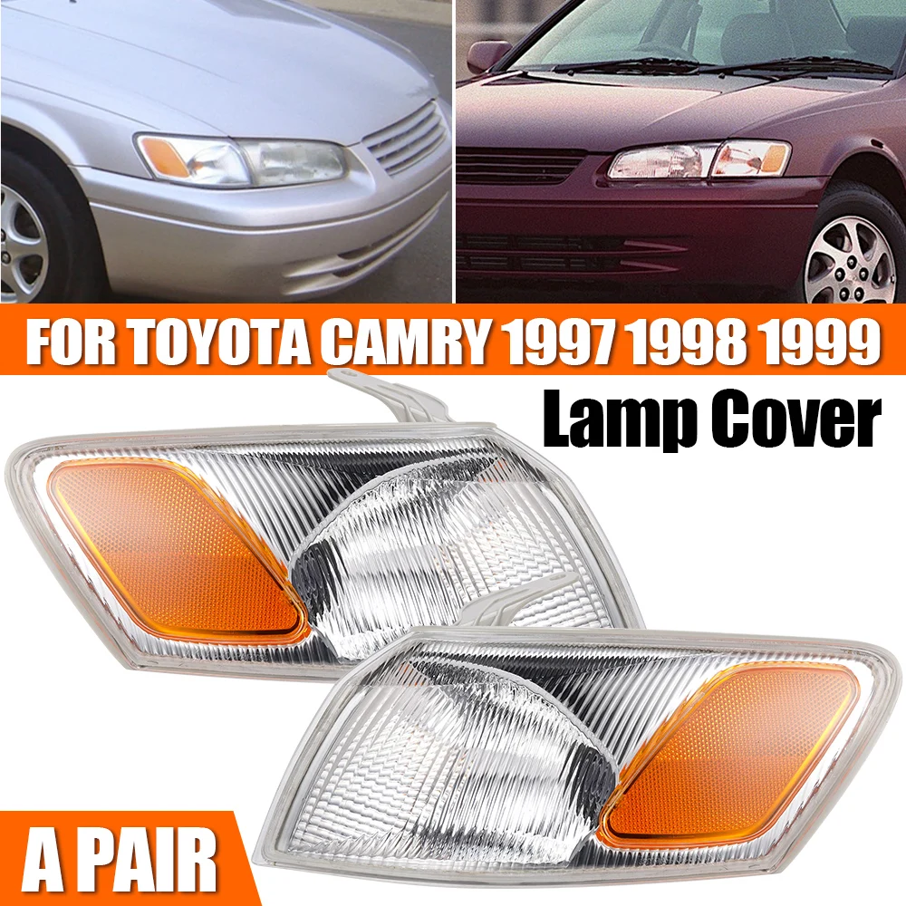 New Parking Signal Corner Marker Lights Lamps Lenses For Toyota Camry 1997 1998 1999 Light Cover Replacement Part