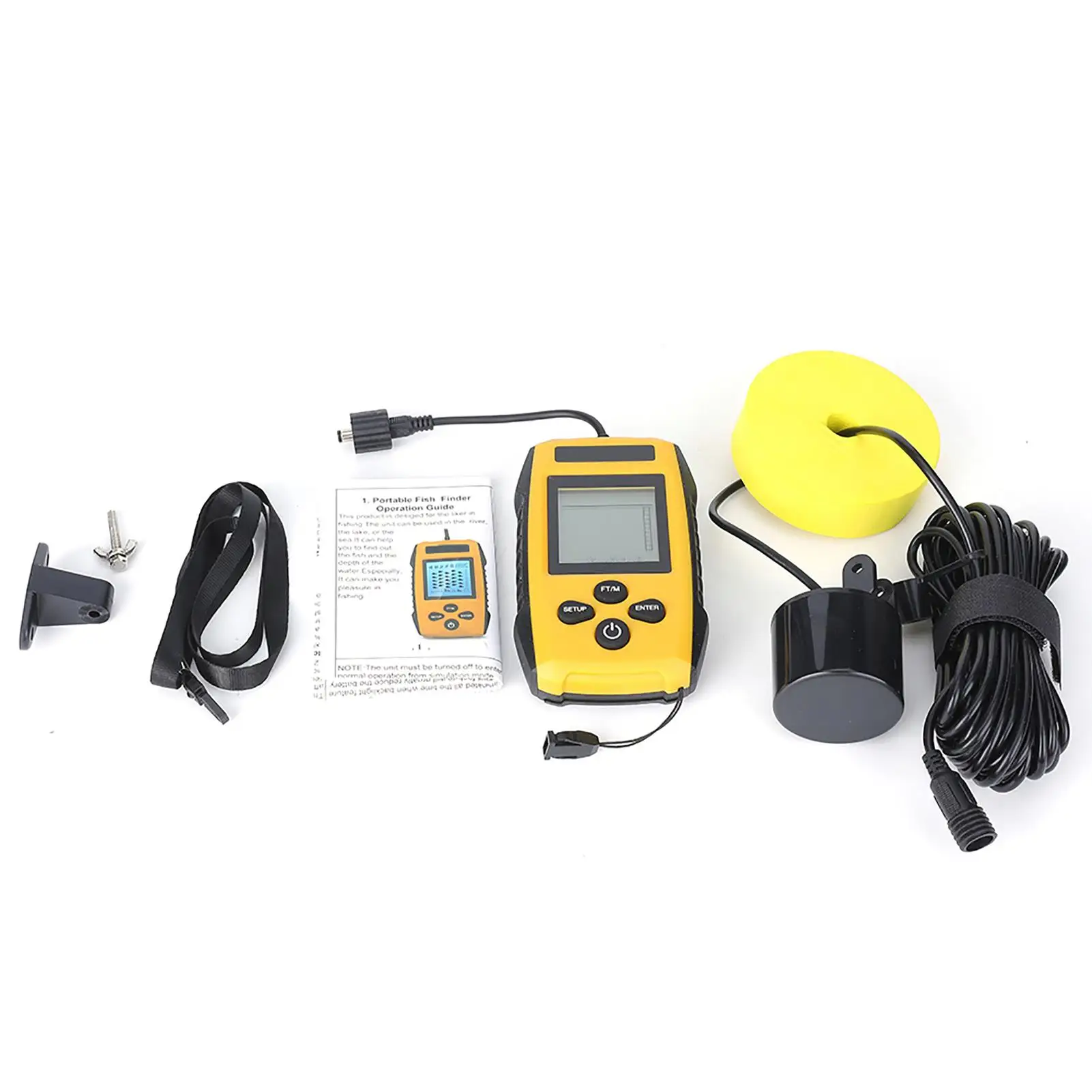 Portable Ultrasonic Fish Finder 0.4M 100M Scope LCD Display Fishing Accessories for Sea River Outdoor Exploration