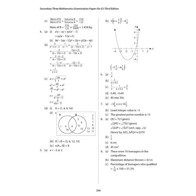 ثلاثة أوراق امتحان الرياضيات الثانوية G3 3E CPD خدمات التعليم في سنغافورة Pte Ltd 9789815135640 #3
