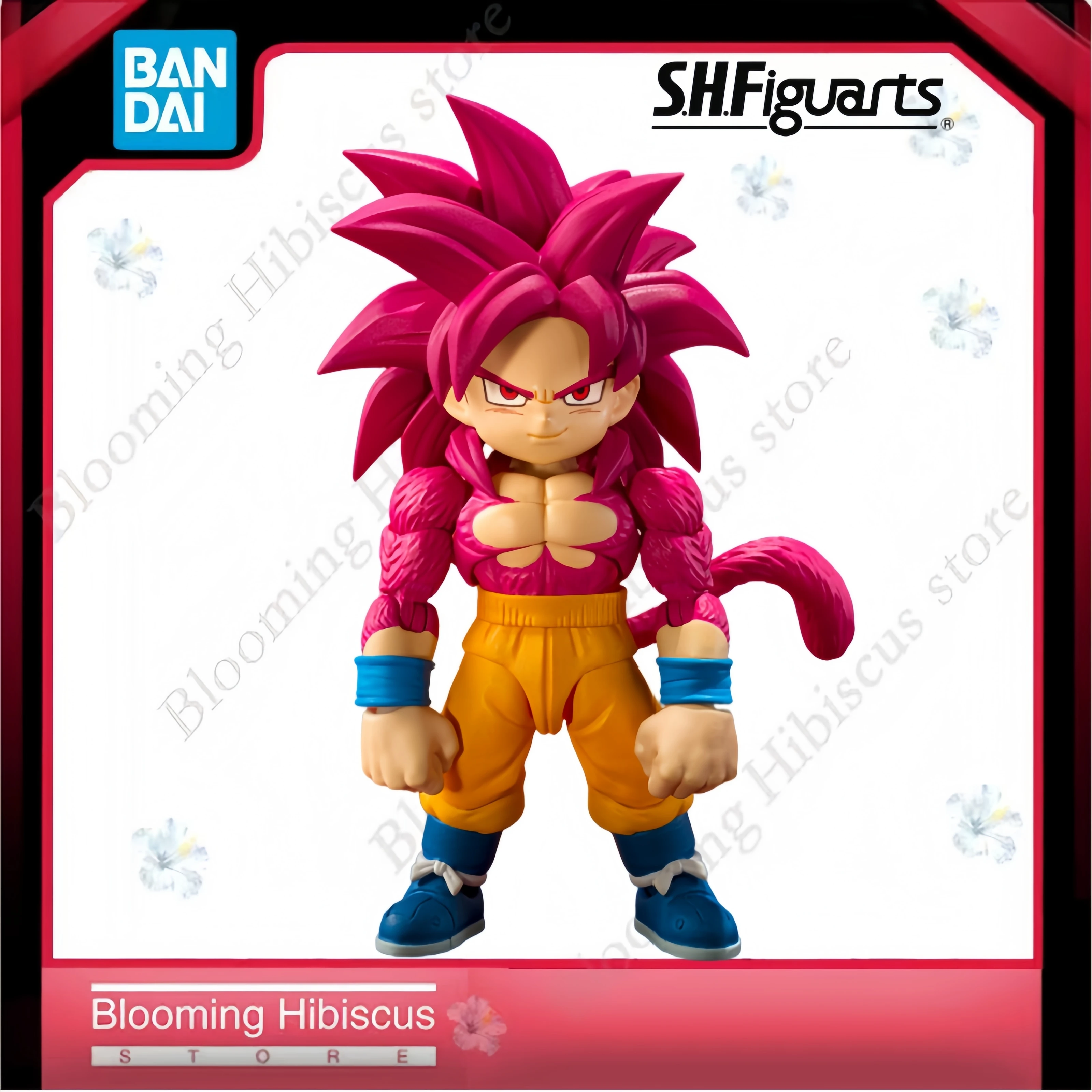 

Japan Bandai Anime Original Action Figure Dragon Ball S.H.Figuarts Super Saiyan 4 Son Goku (Mini) -DAIMA- Toys Collectible Model