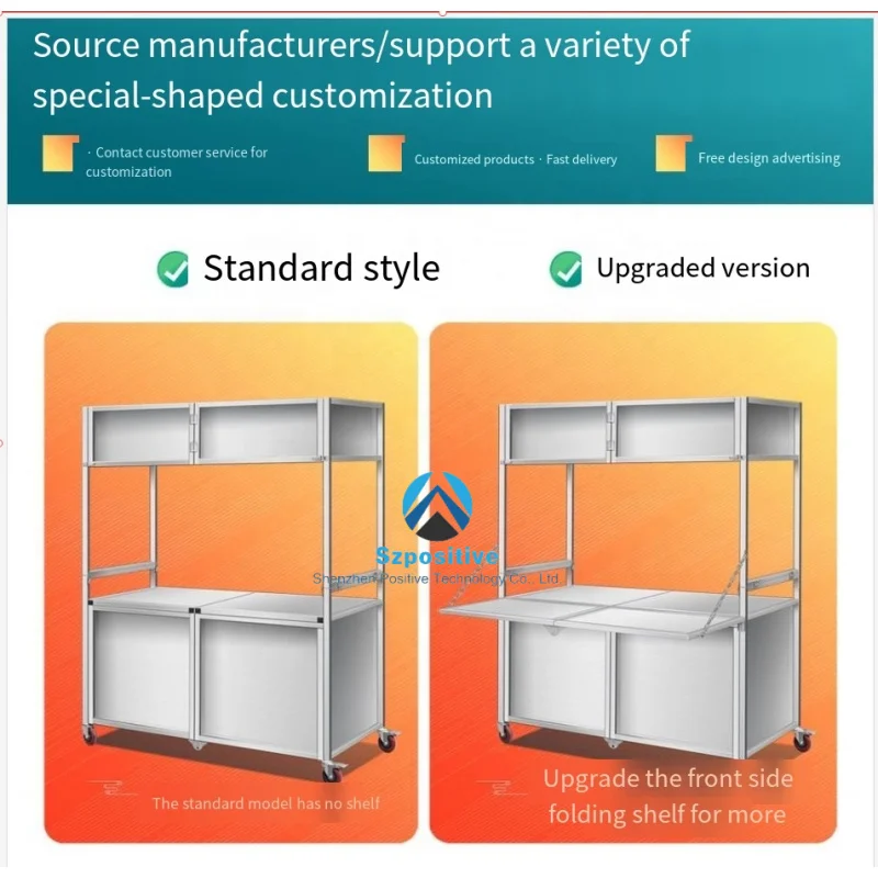 custom.Fully Equipped Standard Mobile Vending Food Trailers / Customized Stainless Steel Food Trailer With Kitchen Fast Food