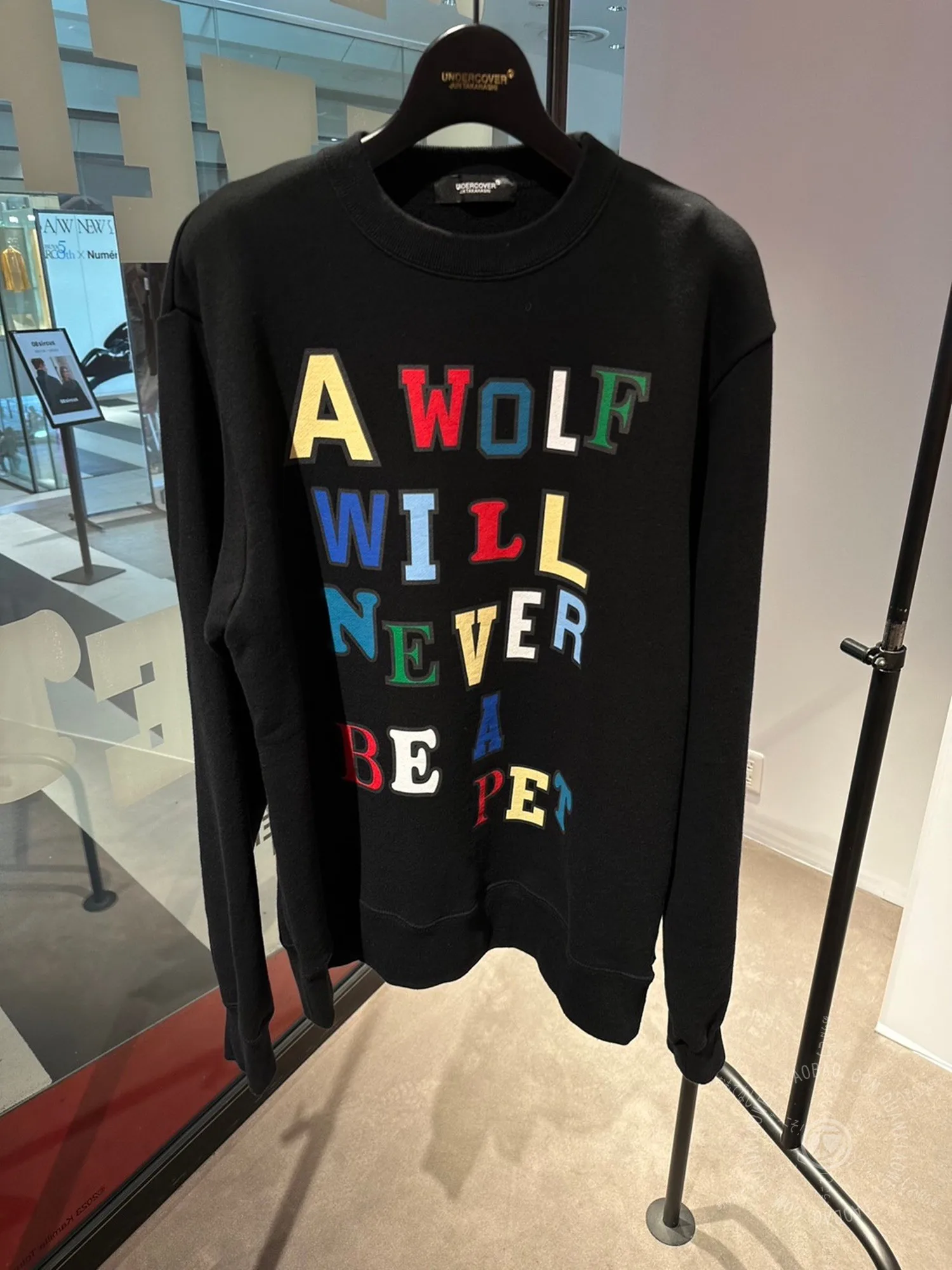 

New Luxury 2023 UNDERCOVER A Wolf Will Never Pullover Hoodies Hoody hooded Sweatshirts velvet Cotton Thick Fleece US size #565