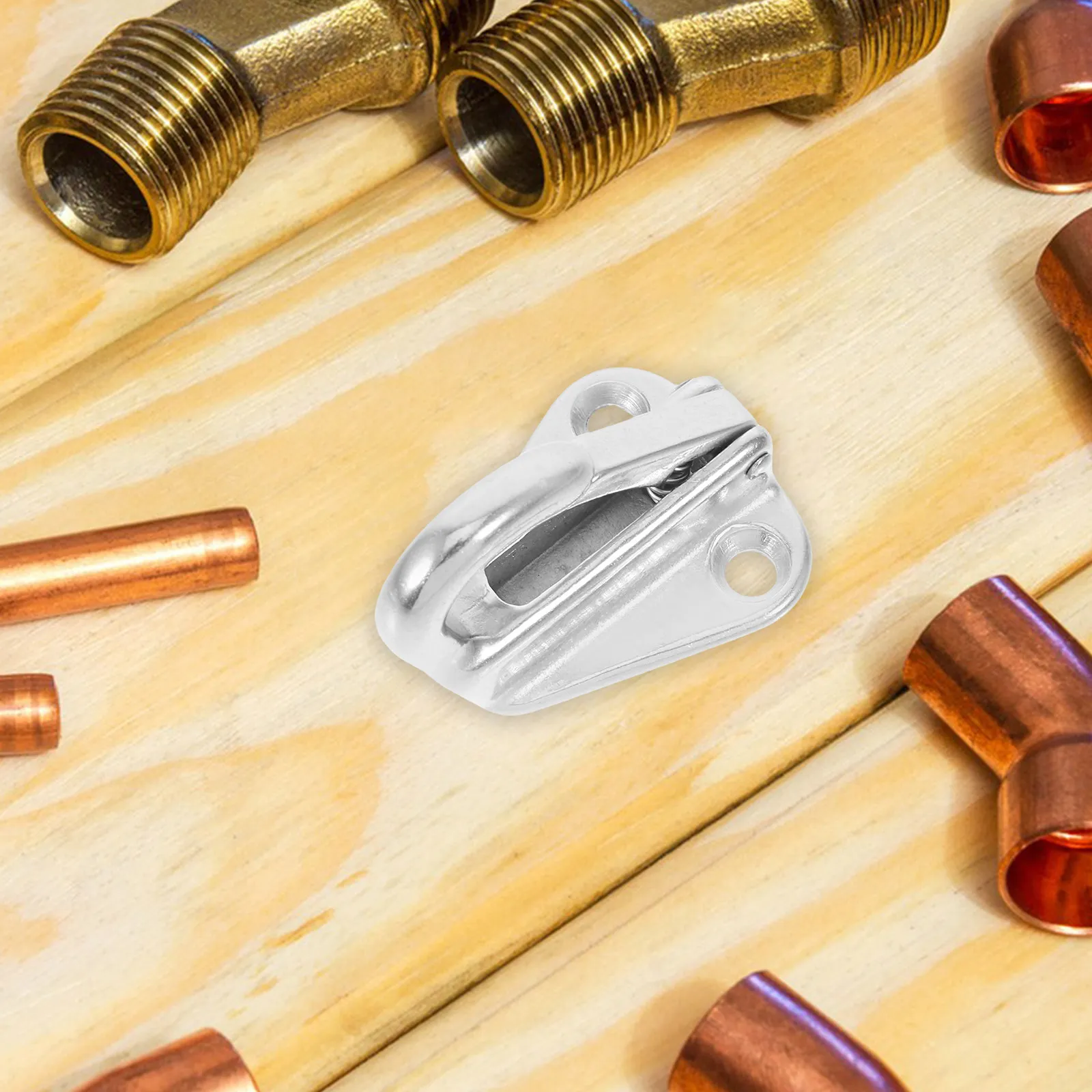 

Marine Grade Stainless Steel Spring Hook Silver Snap Attach Rope Boat Sail Tug Ship Dock Hook Marine Equipment Accessories