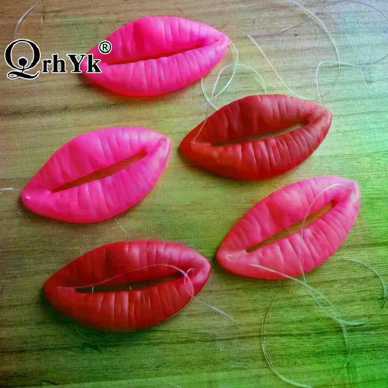 Thick Sausage Red Lips Novelty Prop for Cosplay Halloween Party Gag Joke Realistic Costume Supply 1Pc Accessory