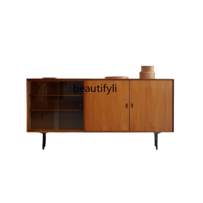 

Asmt52 Medieval display cabinet retro solid wood storage living room side entrance cabinet