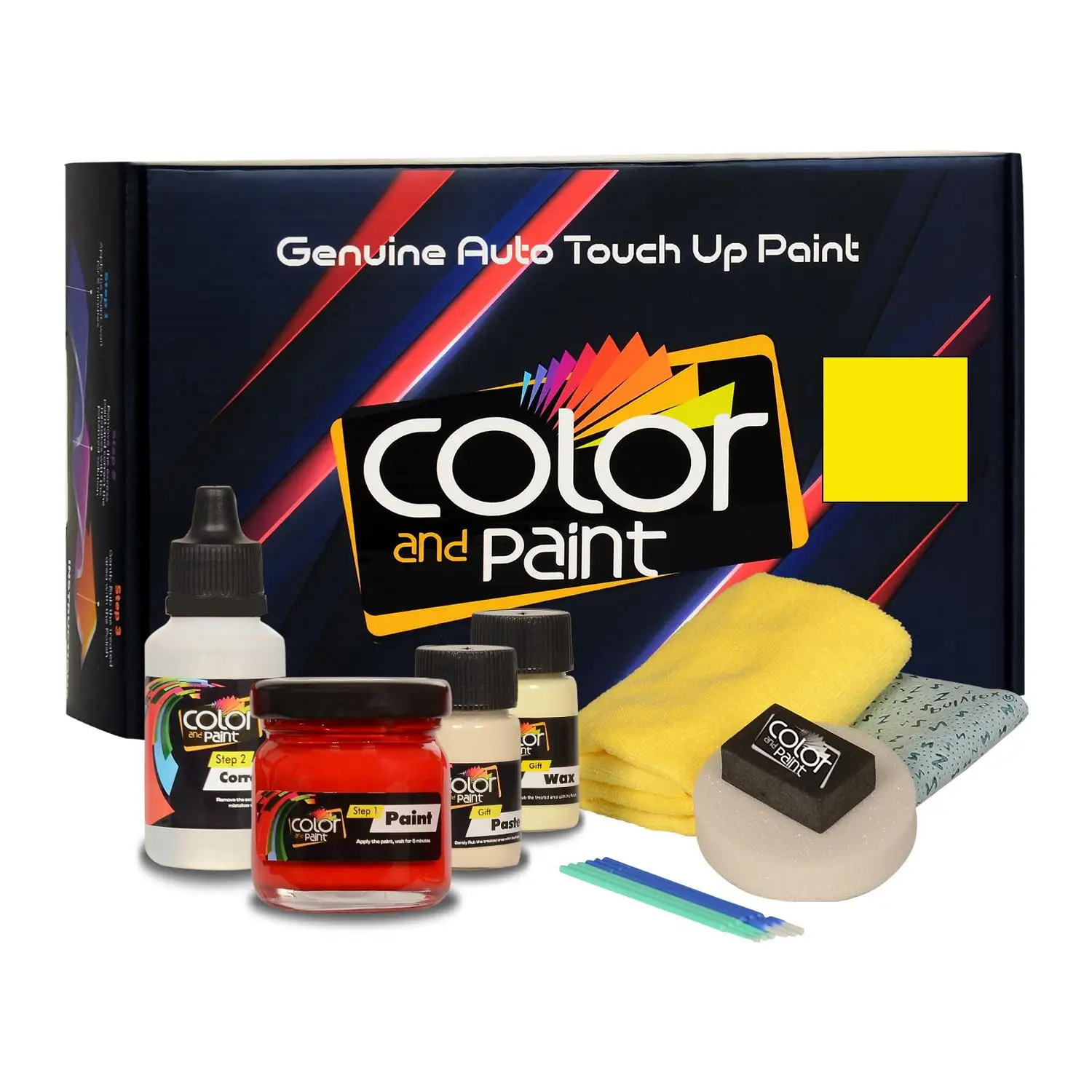 

Color and Paint compatible with Ford America Automotive Touch Up Paint - HONEYDEW YELLOW - L - Plus Care