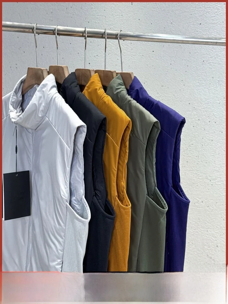 

Водонепроницаемый жилет с хлопковым наполнителем, мужской повседневный воротник-стойка, утепленная осенне-зимняя уличная одежда, молния из полиэфирного волокна, деко...