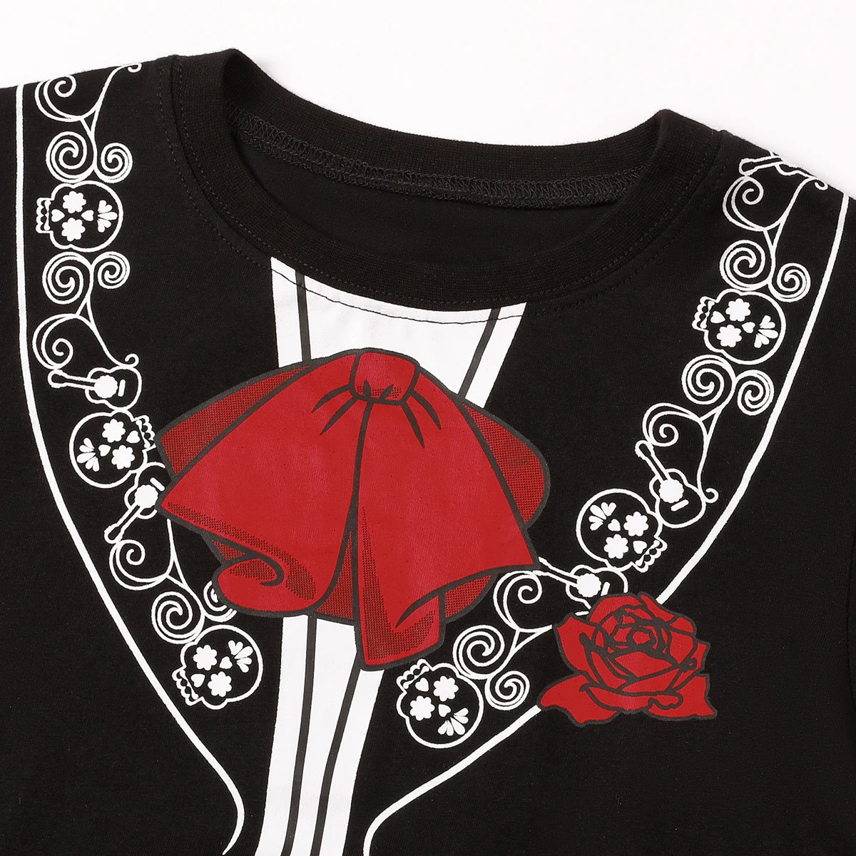 أزياء الهالوين مارياتشي التأثيرية للأطفال ملابس يوم الموتى المكسيكية للأولاد والبنات فستان مضحك لحفلات الكرنفال من 3 إلى 10 سنوات #3