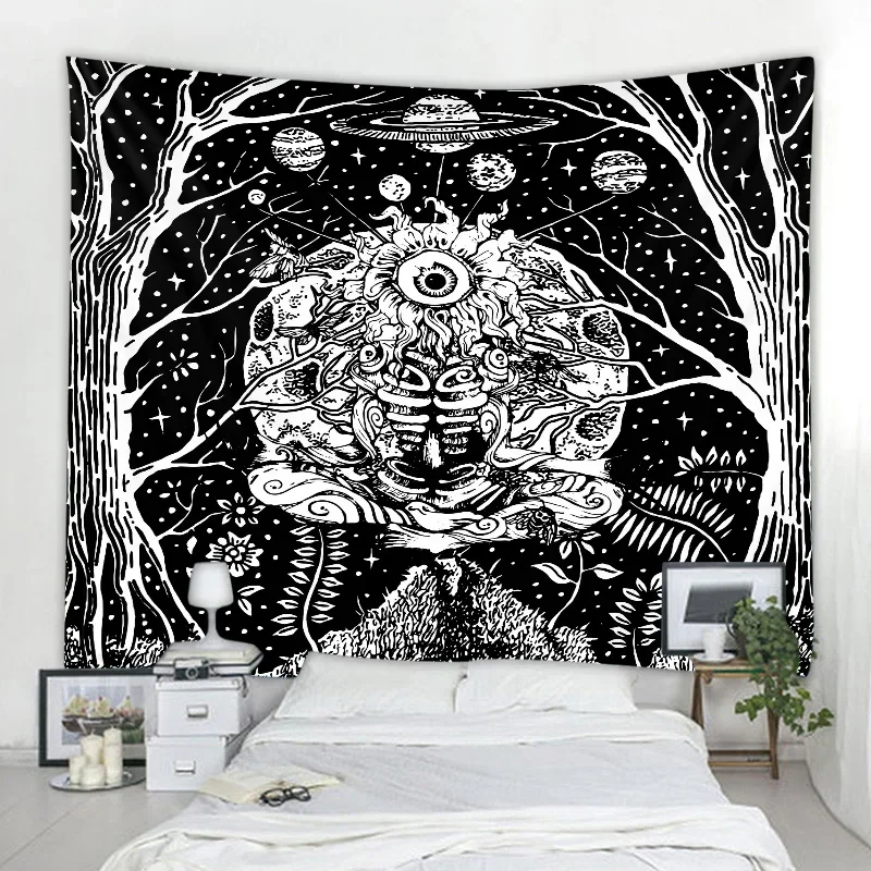 Mandala tapestry Tarot card wall hanging astrology divination witchcraft decoration decorative tapestry sun and moon tapestry