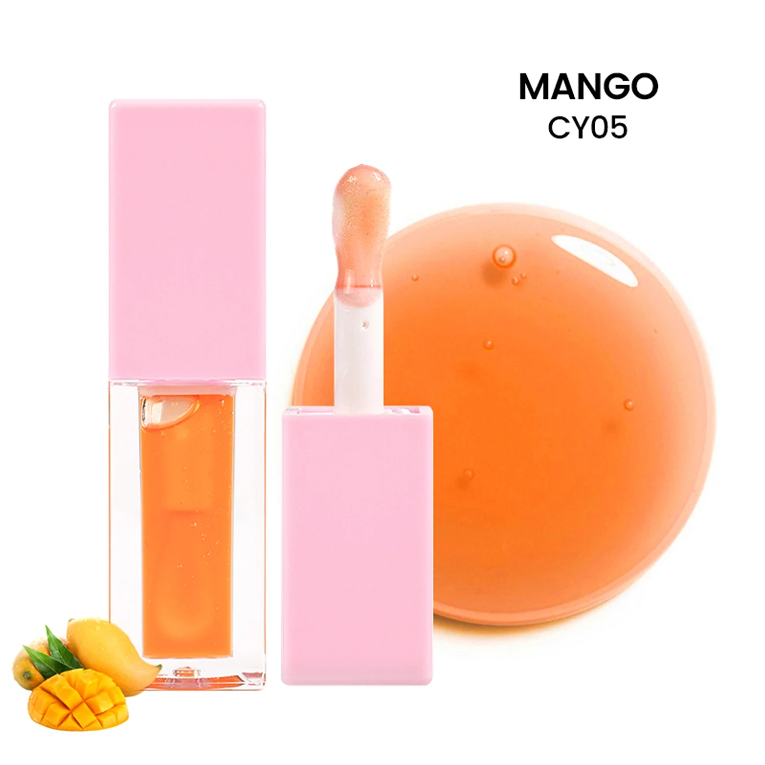 Private Label 6ml Lip Oil Custom Logo Lips Plumping Gloss 7-flavor Cherry Moisturizing Anti-drying Film Makeup Cute Pink Cap