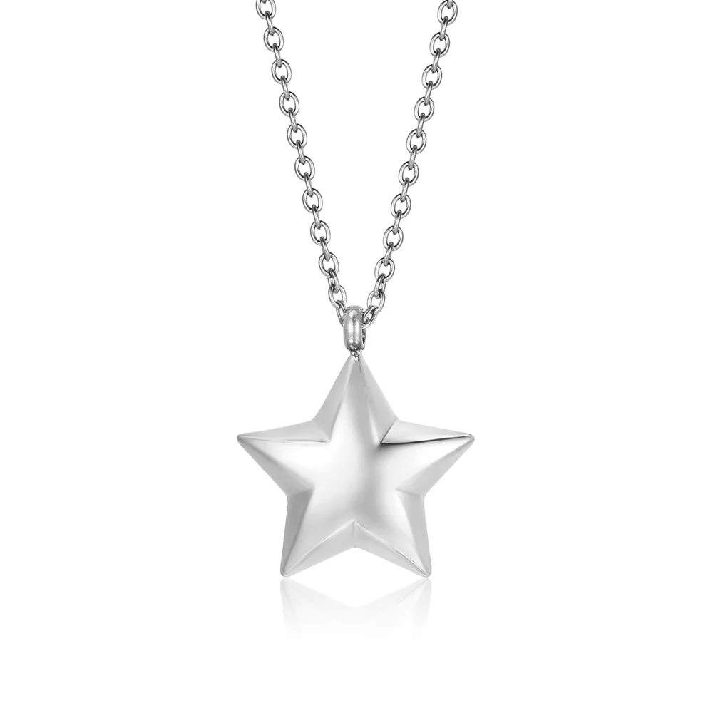 Stainless Steel Gold Plated Women Delicate Star Pendant Necklace Jewelry Gift For Him