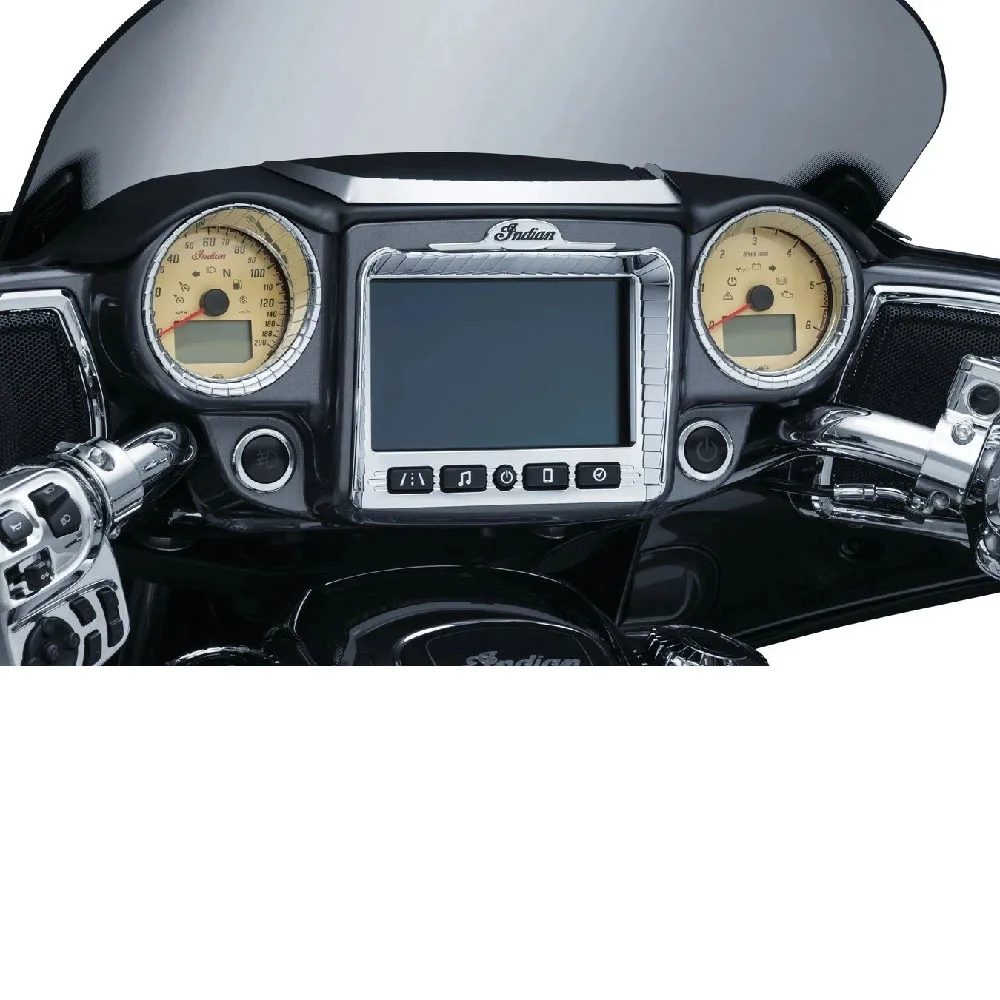 Aztec Touchscreen Frame Cover Stereo Accent FIT For Indian Chieftain 2017-2024 Waterproof ABS Easy Installation Enhance Look