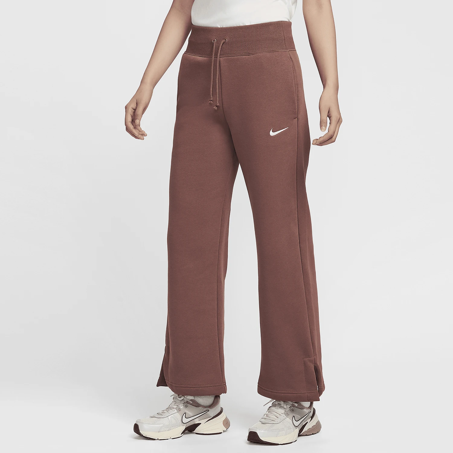 

Nike Official Genuine Autumn New Women's Fleece High-waist Wide-leg Sports Pants DQ5616-218