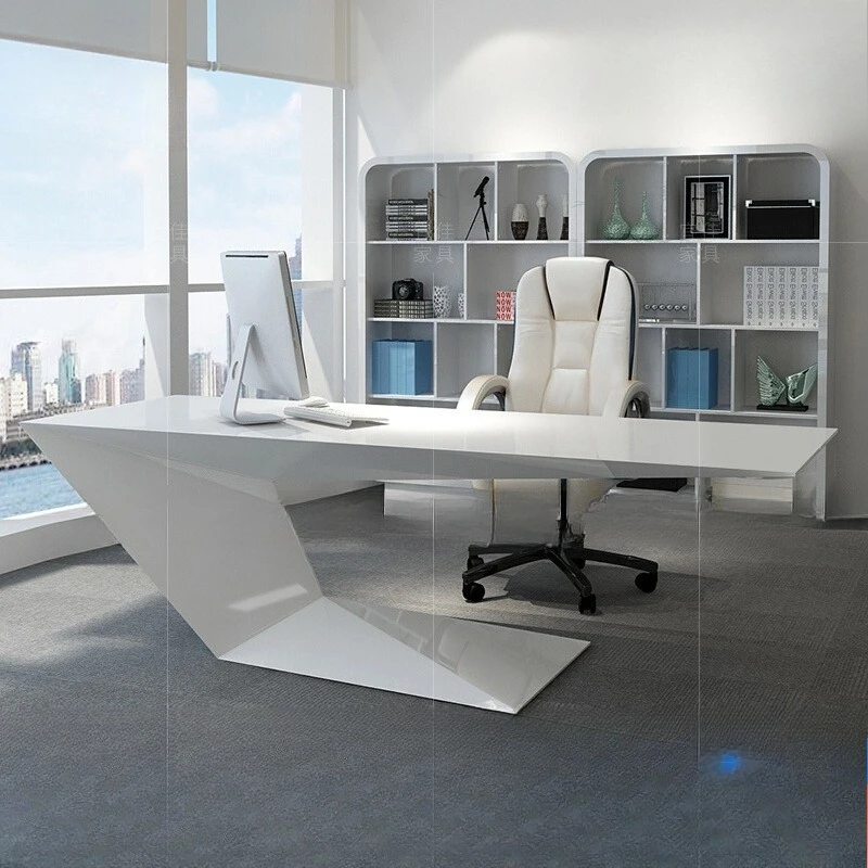 

Painting simple modern creative desk manager office table office chair combination