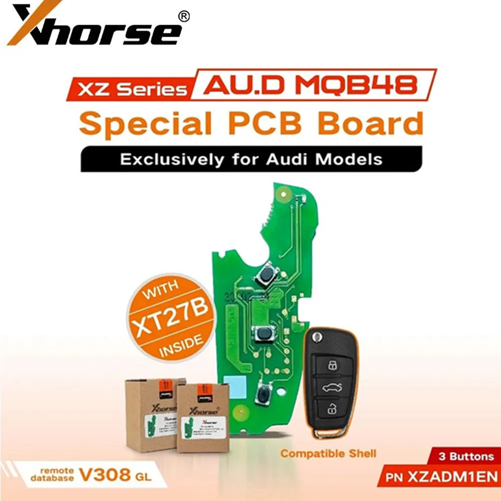 1/3/5Pcs Xhorse XZADM1EN with XT27B Super Chip MQB48 Special PCB Board 3 Buttons Exclusively for Audi Models