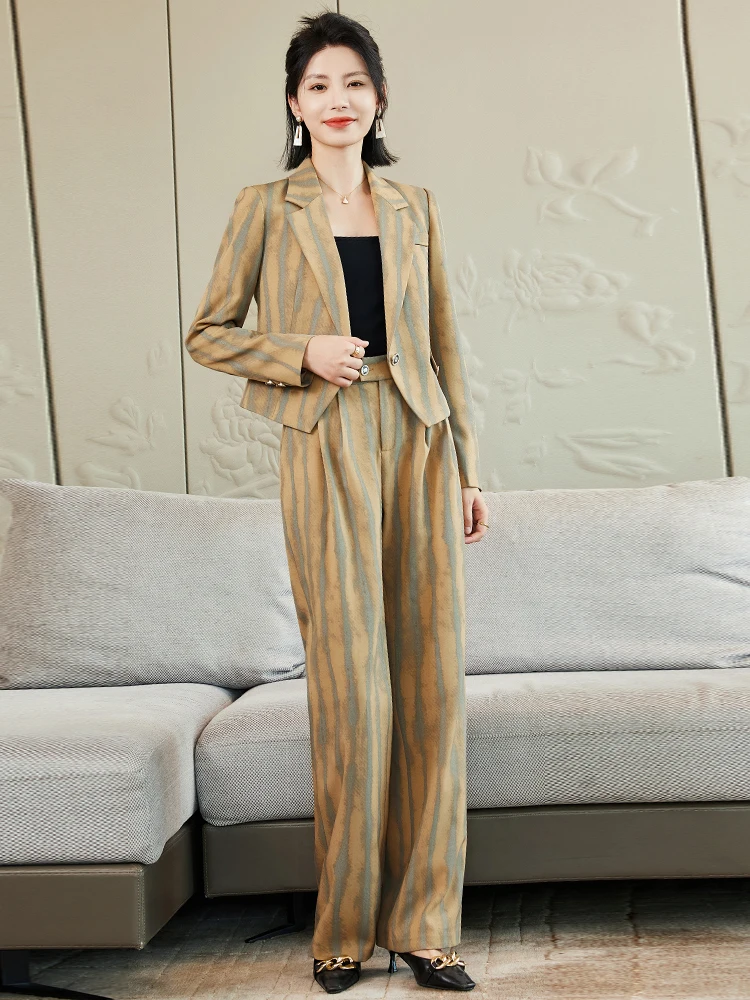 Formal Blazer for Women, Business Suits, Autumn and Winter Work Wear, Jackets and Pants, Quality Office Uniform 2-Piece