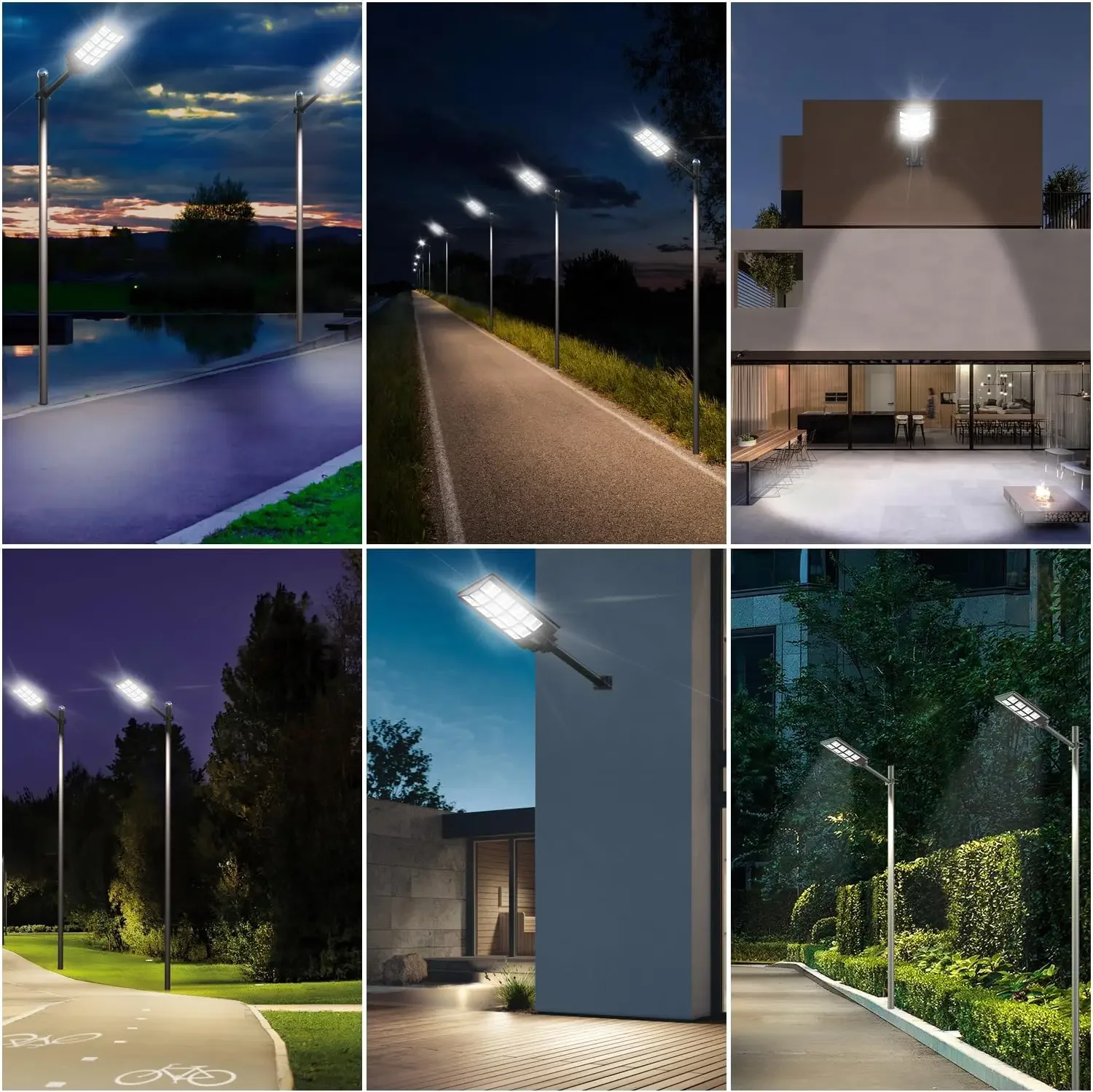 Imagem -06 - Luzes de Rua Solares Luzes de Inundação ao ar Livre com Sensor de Movimento à Prova Impermeável Água Luz de Inundação Solar Alimentado para Estacionamentos Quintal