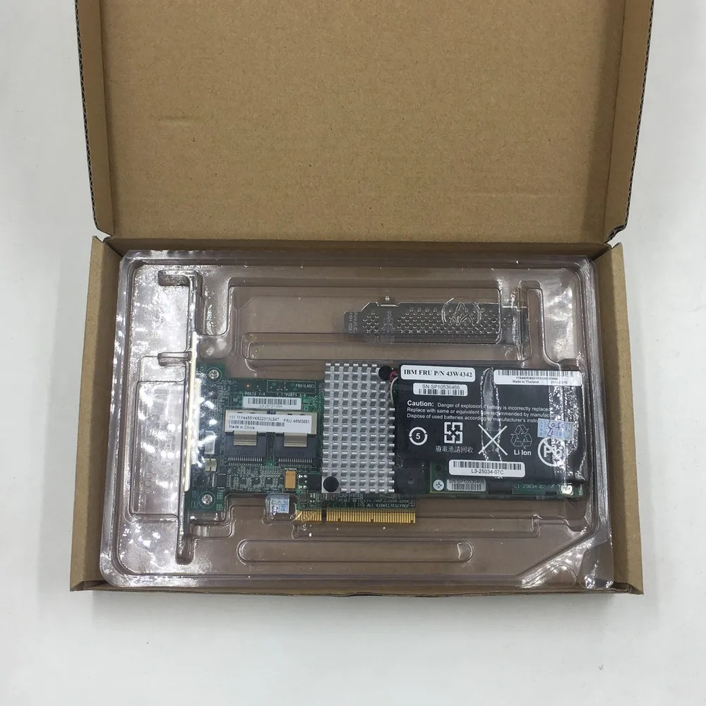 Baru LSI 9260-8i 512MB SAS SATA 8-port PCI-E 6Gb RAID Controller Card + baterai