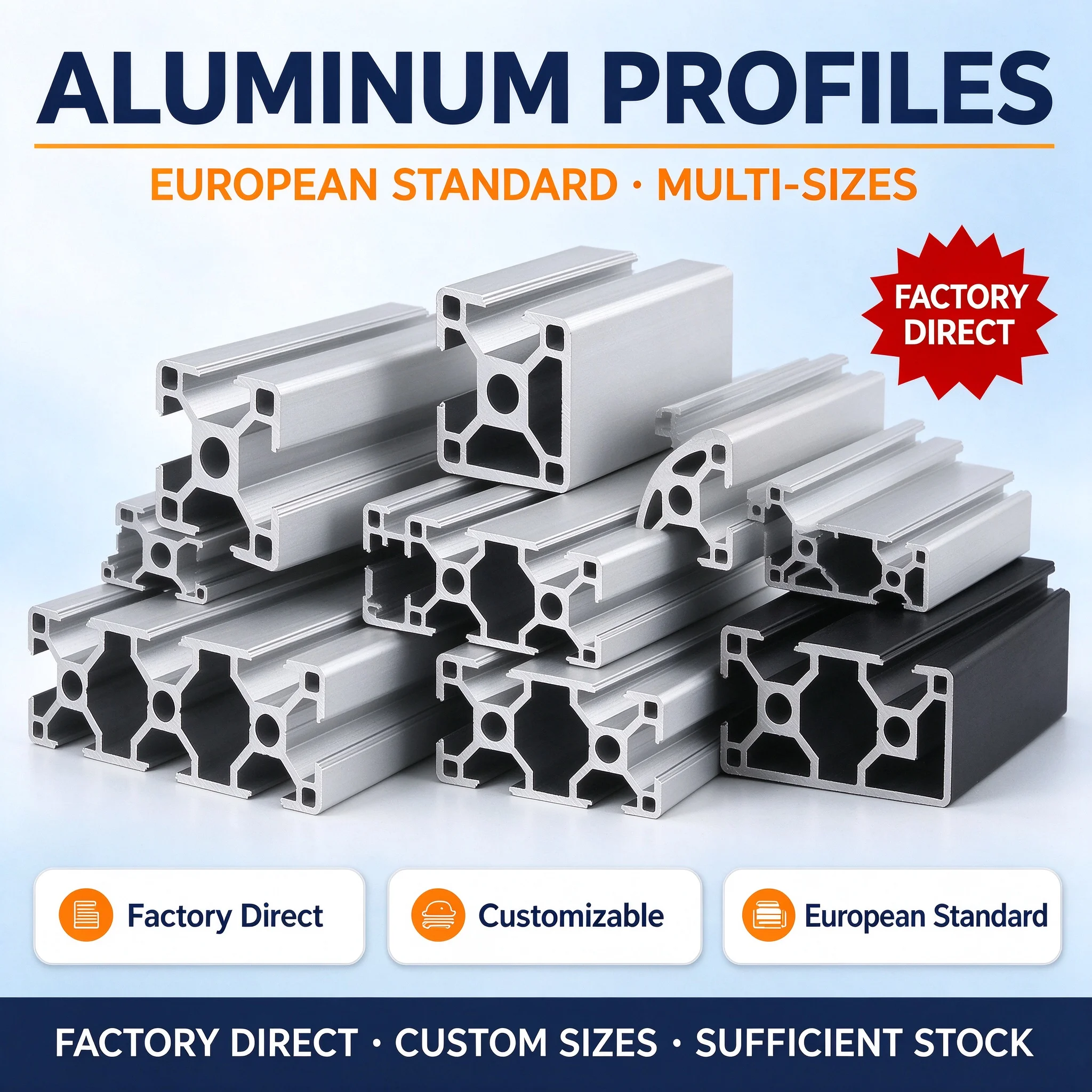 1PCS 2020 3030 3060 30120 30150 T-Slot Aluminum Profile EU Standard Frame Anodized F CNC 3D Printer Part Laser Engraving Machine