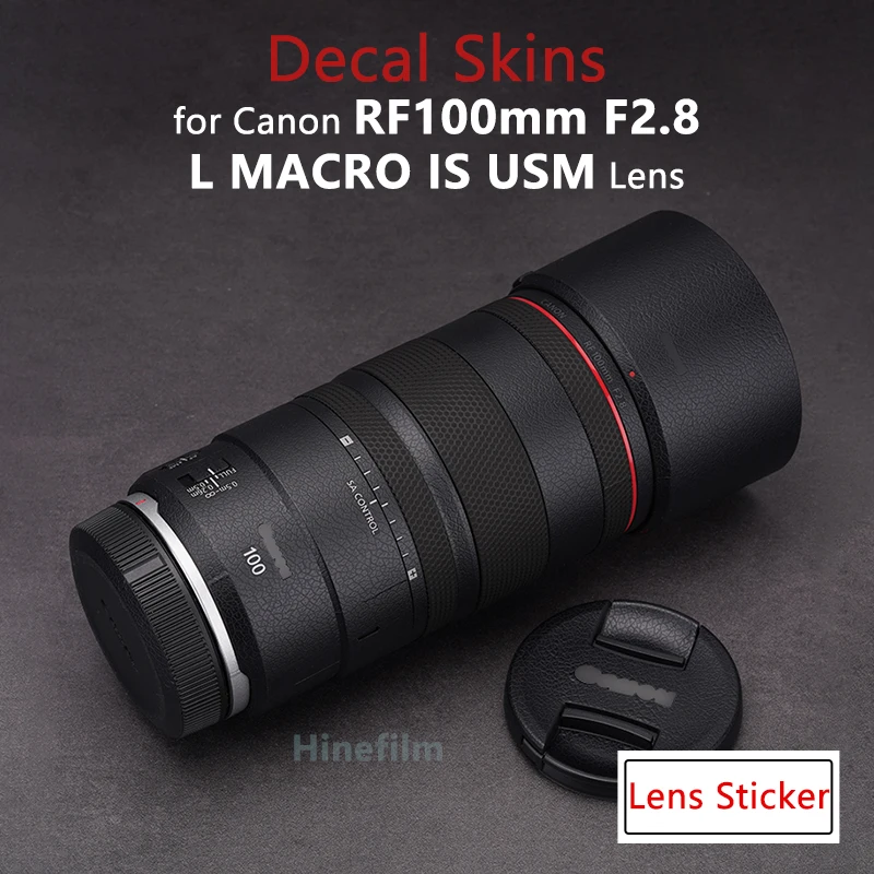 for Canon RF100 2.8 Lens Premium Decal Skin Protective Film for Canon RF 100mm F2.8 L MACRO IS USM  Lens Protector Vinyl Sticker