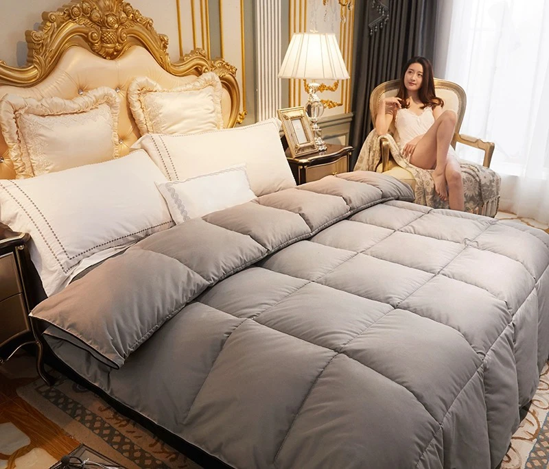 فندق خمس نجوم كوالي أسفل المعزي البديل لجميع المواسم وظيفة التدفئة الدفئة ألياف البوليستر شغل لحاف #4