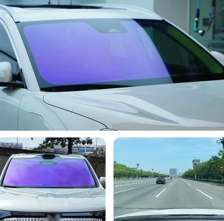 Decorative Solar Film Royal Purple Chameleon Car Windshield Tint Iridescent Color Shift Window Film Anti UV