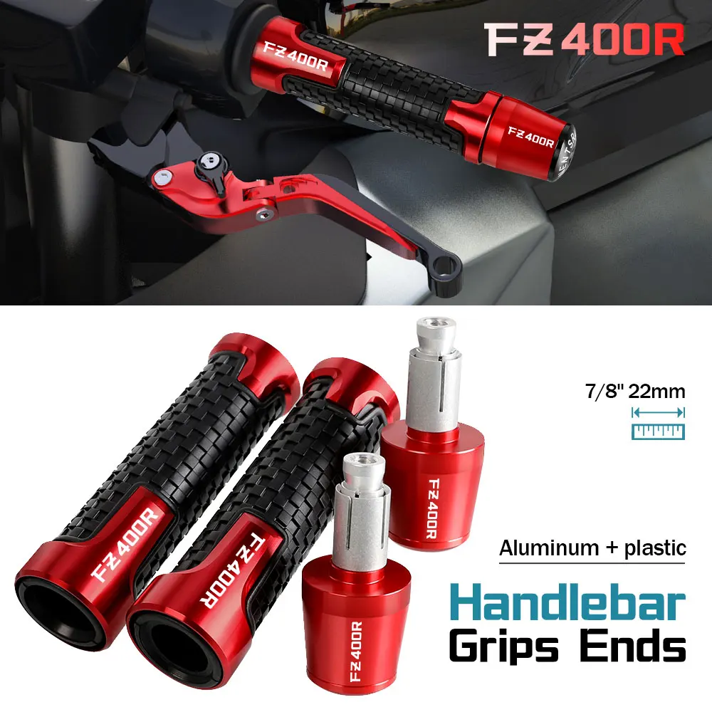 7/8'' 22mm Motorcycle Handle Grips Handlebar Grip Ends Plug FOR YAMAHA FZR400RR FZR 400 RR 1989 1990 1991 1992